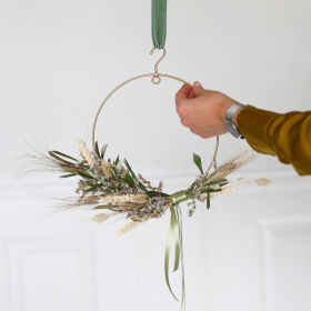 Letterbox Dried Flowers DIY Ring Green