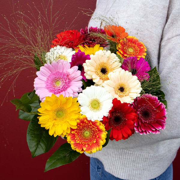 Greetings with flowers on New Year's Eve